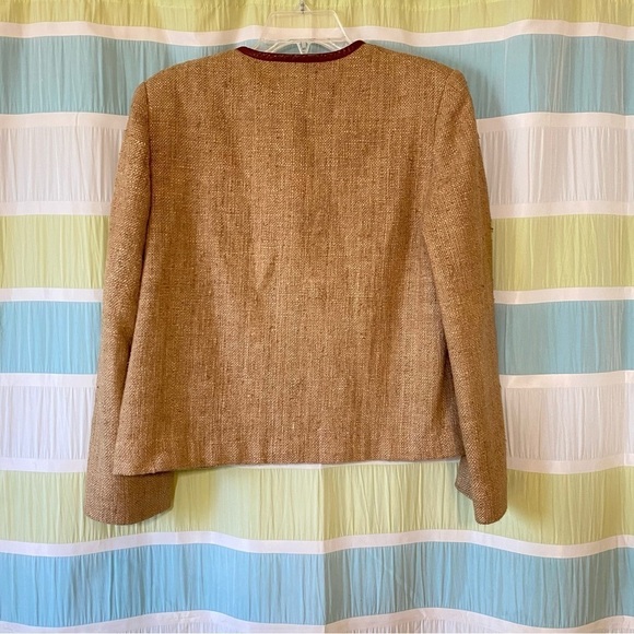 Vintage Liz Claiborne Tule Woven Blazer Sz Medium - Picture 7 of 9